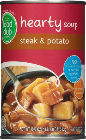 Food Club Steak & Potato Hearty Soup 18.8 oz