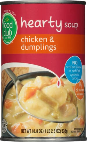 Food Club Chicken & Dumplings Hearty Soup 18.8 oz