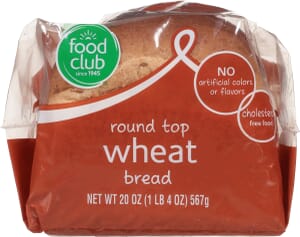 Food Club Round Top Wheat Bread 20 oz