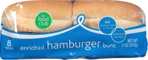 Food Club Enriched Hamburger Buns 8 ea