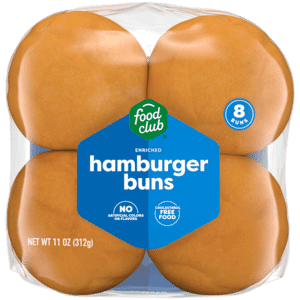 Food Club Enriched Hamburger Buns 8 Each