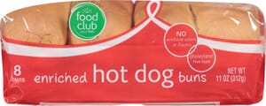 Food Club Enriched Hot Dog Buns 8 ea