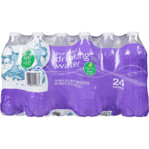 Food Club Purified Drinking Water Bottle 24 ea