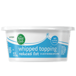 Food Club Reduced Fat Whipped Topping 8 oz