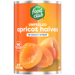 Food Club Unpeeled Apricot Halves in Heavy Syrup 15.25 oz
