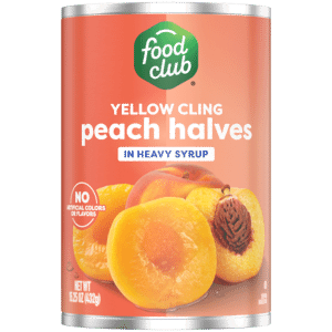 Food Club Yellow Cling Peach Halves in Heavy Syrup 15.25 oz