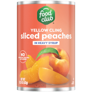 Food Club Yellow Cling Sliced Peaches in Heavy Syrup 15.25 oz