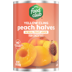 Food Club Yellow Cling Peach Halves 15 oz