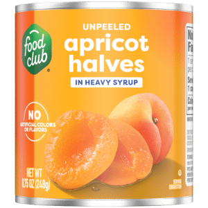 Food Club Unpeeled Apricot Halves in Heavy Syrup 8.75 oz
