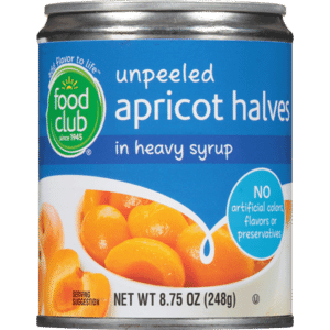 Food Club Unpeeled Apricot Halves in Heavy Syrup 8.75 oz