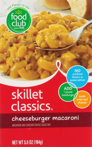 Food Club Cheeseburger Macaroni Skillet Classics 5.8 oz