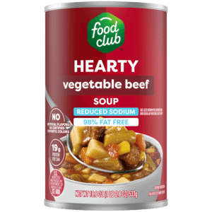Food Club Hearty Reduced Sodium Vegetable Beef Soup 18.8 oz