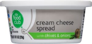 Food Club Cream Cheese Spread with Chives & Onions 8 oz