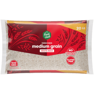 Food Club Medium Grain Enriched White Rice 20 lb