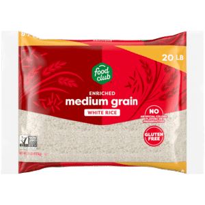 Food Club Enriched Medium Grain White Rice 20 lb
