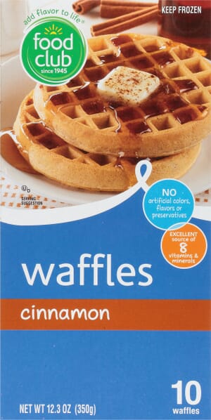 Food Club Cinnamon Waffles 10 ea