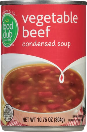 Food Club Condensed Vegetable Beef Condensed Soup 10.75 oz