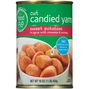 Food Club Cut Sweet Potatoes Candied Yams 16 oz