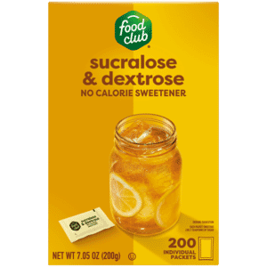 Food Club No Calorie Sucralose & Dextrose Sweetener 200 Packets