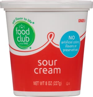 Food Club Sour Cream 8 oz