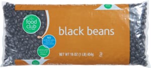 Food Club Black Beans 16 oz