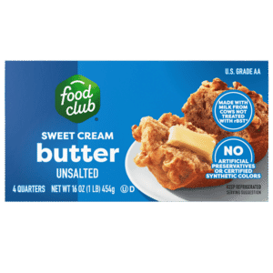 Food Club Sweet Cream Unsalted Butter 4 Quarters