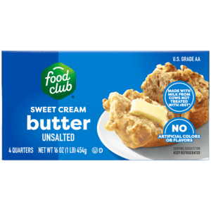 Food Club Sweet Cream Unsalted Butter 4 Each
