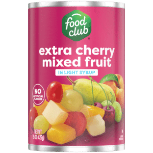 Food Club Extra Cherry Mixed Fruit in Light Syrup 15 oz