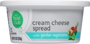 Food Club Cream Cheese Spread with Garden Vegetables 8 oz