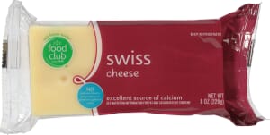 Food Club Swiss Cheese 8 oz