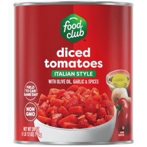 Food Club Italian Style with Olive Oil  Garlic & Spices Diced Tomatoes 28 oz