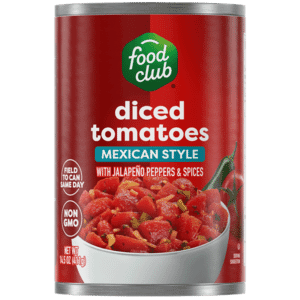 Food Club Diced Mexican Style with Jalapeno Peppers & Spices Tomatoes 14.5 oz