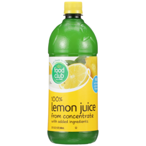 100% Lemon Juice From Concentrate With Added Ingredients