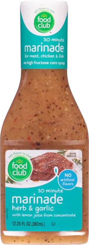 Food Club Herb & Garlic Marinade 12.25 fl oz