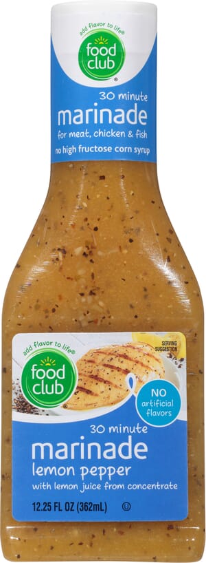 Food Club Lemon Pepper Marinade 12.25 fl oz