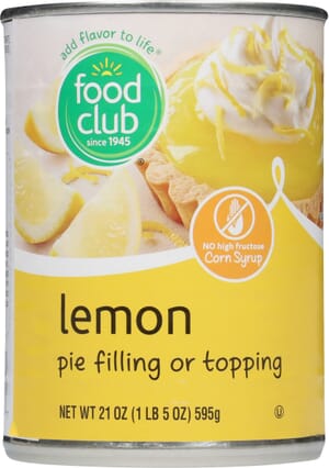 Food Club Lemon Pie Filling or Topping 21 oz