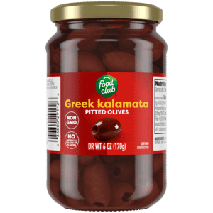Food Club Greek Kalamata Pitted Olives 6 oz