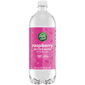 Food Club Zero Calorie Raspberry Seltzer Water 33.8 fl oz