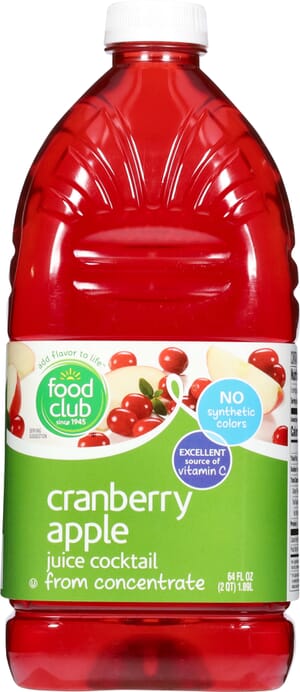 Food Club Cranberry Apple Juice Cocktail 64 fl oz