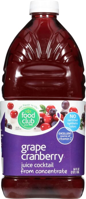 Food Club Grape Cranberry Juice Cocktail 64 fl oz