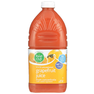 100% Unsweetened Grapefruit Juice From Concentrate