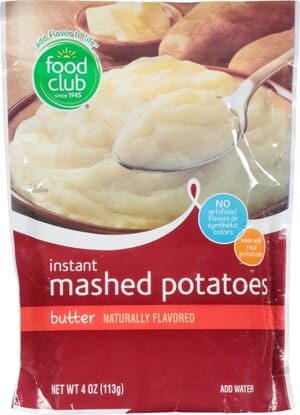 Food Club Butter Instant Mashed Potatoes 4 oz