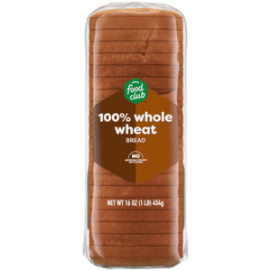 Food Club Whole Wheat Bread 16 oz