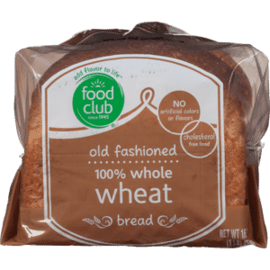 Food Club Old Fashioned 100% Whole Wheat Bread 16 oz