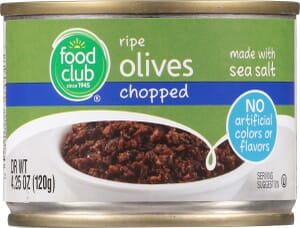 Food Club Chopped Ripe Olives 4.25 oz