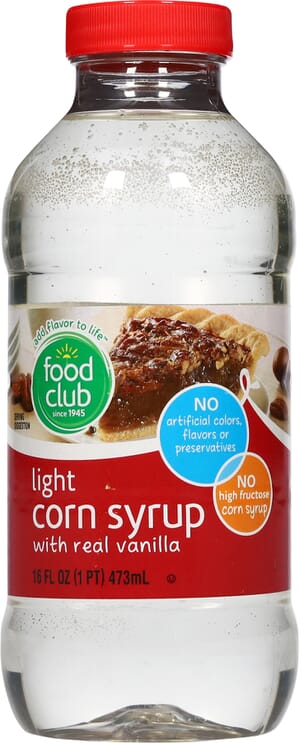 Food Club Light Corn Syrup with Real Vanilla 16 fl oz