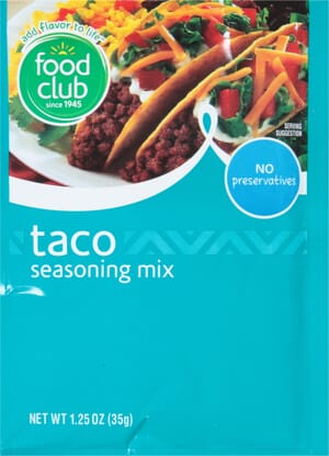 Food Club Taco Seasoning Mix 1.25 oz