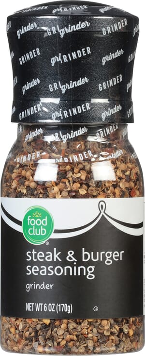 Food Club Grinder Steak & Burger Seasoning 6 oz