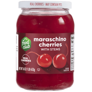 Food Club Maraschino Cherries with Stems 16 oz