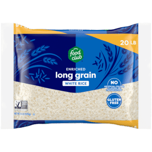 Food Club Enriched Long Grain White Rice 20 lb